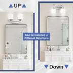 Bathroom Lighting Fixtures Over Mirror Brushed Nickel, Anti-Rust 2-Light - Image 4