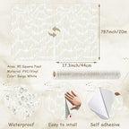 Theper Beige Striped Wall Paper Peel and Stick Wallpaper Modern 17.3"×787" Boho - Image 3