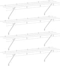 HAUSHOF Closet Shelves Wall Mounted 4-Pack, 4 ft x 12in White Wire Shelving by HAUSHOF