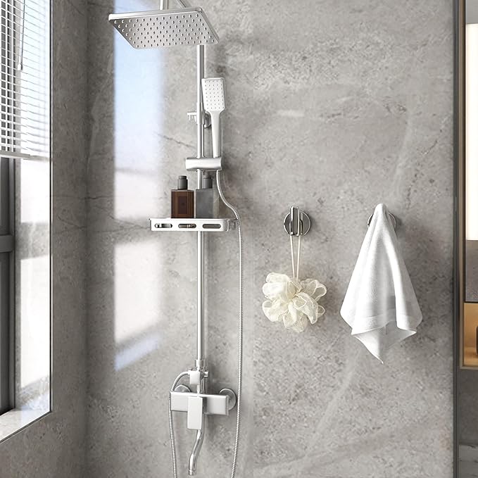 Towel Hooks for Bathroom 2 Packs Screw- in Chrome Finish Wall Mount Towel - Image 4