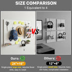 Peg Board, 3 Pack Metal Pegboard Panels White Pegboards Wall Organizer - Image 5