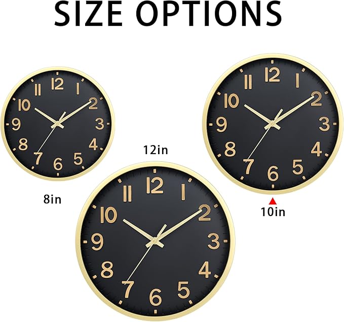 Wall Clocks Battery Operated 10 inch Modern Wall Clock, Silent Non Ticking Wall - Image 5
