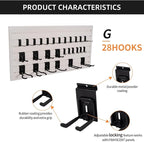 Slat Wall Accessories 28 PCS Garage Hooks Heavy Duty Slatwall Panel Hook - Image 2