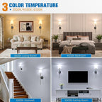 NIORSUN 19.9 inch Battery Operated Wall Sconce Set of 2, 10 Colors Wireless - Image 3