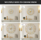 Cuspin Wall Clock Large Gold Clocks 20 Inch, Silent Non-Ticking - Image 7
