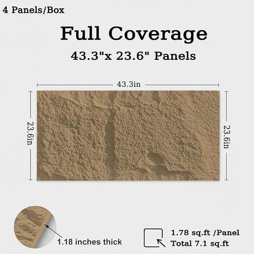 3D Faux Stone Wall Panels, 1.18" wall Panels - Image 2