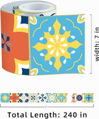 FLFK Wallpaper Border Tile Stickers Peel and Stick Wall Border - Image 2