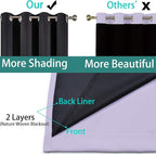 Yakamok 100% Blackout Curtains Energy Saving Thermal Insulated 2 Thick Layers - Image 5