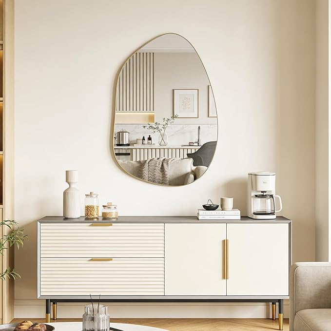 Irregular Wall Mirror Asymmetrical Mirror, Decorative Modern Mirror, Tempered - Image 3