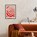 Medpol Retro Red Abstract Eye Canvas Wall Art Vintage Hippie Trippy Poster - Image 7