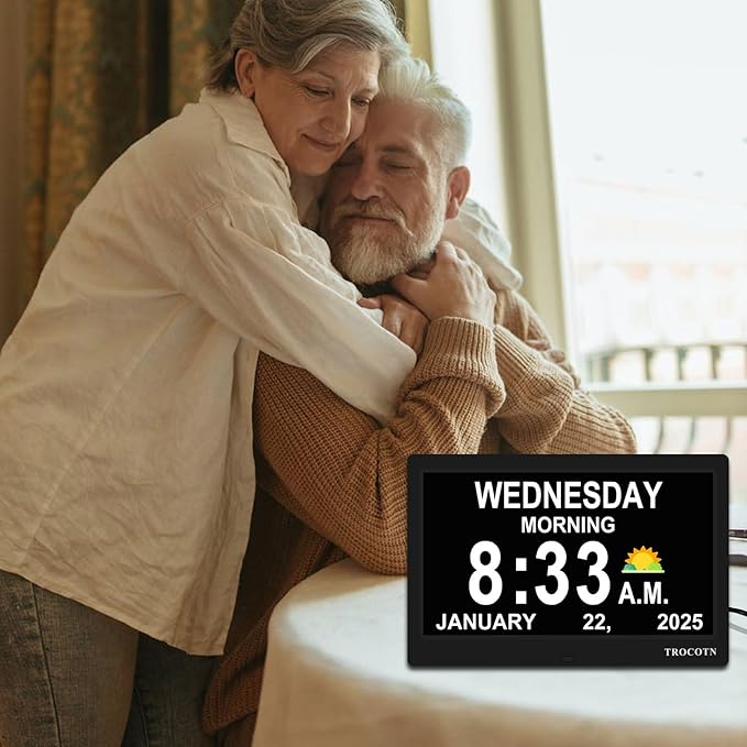 TROCOTN Dementia Clocks, Large Display Calendar Alarm Clock - Image 6