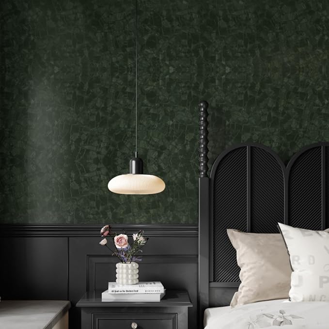 Abyssaly Dark Green Peel and Stick Wallpaper - Image 3