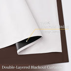 Yakamok 100% Blackout Curtain Panels 63 inches Cold and Light Blocking Drapes - Image 4