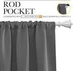 NICETOWN Grey Window Curtains for Bedroom - Image 2