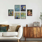 Hamduker Funny Black Cat Wall Art, Monet Art Water Lily Cat Wall Art Decor - Image 7