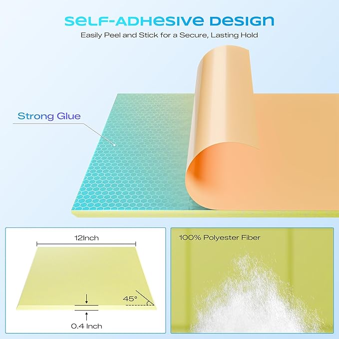 12 Pack Self-Adhesive Acoustic Panels, Soundproof Wall Panels - Image 2