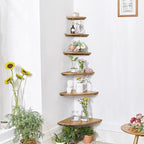 Corner Shelves, Floating Corner Shelf, Round End Wall Mount Display Shelf - Image 7