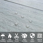 AULIGET 20-Piece Grey Shale Peel and Stick Backsplash Wall Tiles, Laundry Room - Image 2