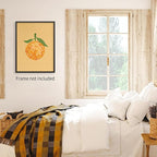 jkahh Disco Ball Orange Wall Art Retro Funky Preppy Fruit Poster Trendy Bar - Image 3