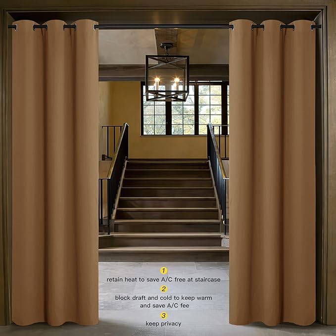 NICETOWN Door Curtain for Doorway Privacy, Curtains 132" Length, Room Divider - Image 2