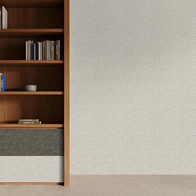 Beige Peel and Stick Wallpaper Slight Velvety Feeling Woven Fabric Grasscloth - Image 5