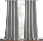 NICETOWN Silver Grey Room Darkening Curtain Panels 102" Long - Image 2