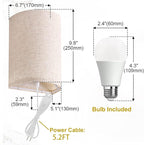 AVV Wall Sconces Set of Two, Wall Lamp Plug in - Image 6