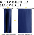 NICETOWN 2 Panels Blackout Curtains, Rod Pocket Thermal Insulated Drapes 84 - Image 6
