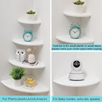 Corner Shelves, Floating Corner Shelf, Round End - Image 4