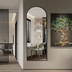Rowjut Floor Mirror Arched Mirror Full Length 56"X20" Full Length Mirror can be - Image 8