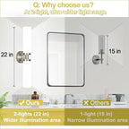 Wall Sconces Set of Two, Brushed Nickel Gold Bathroom Sconces Wall Lighting - Image 3