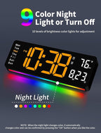 MASHI Digital Wall Clock, Auto-Dimming Wall Clock - Image 3
