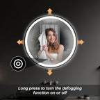 Sweetcrispy 30 Inch Round LED Bathroom Mirror - Image 4