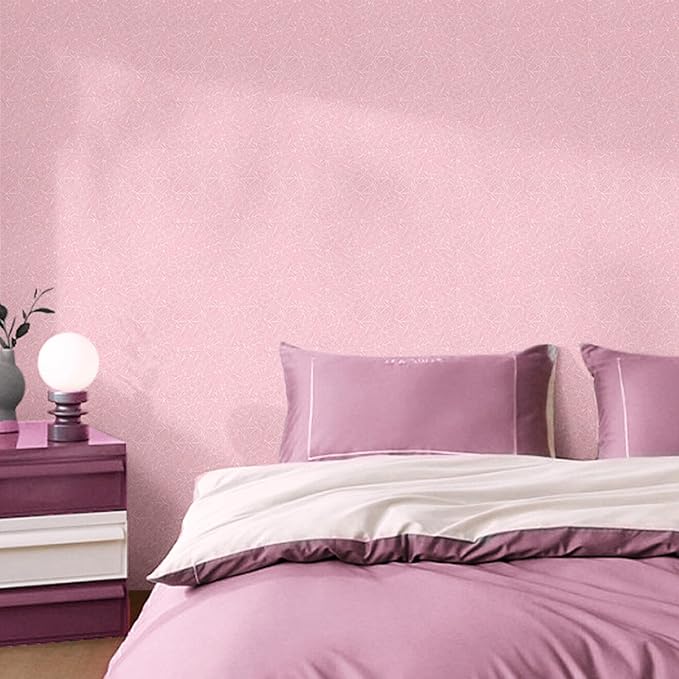 Abyssaly 15.7 inch X 118 inch Pink Wallpaper Embossed Self Adhesive Peel and - Image 6