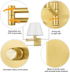 TRLIFE Dimmable Wall Sconce, Remote Control Dimming 10-100% and Adjustable - Image 4