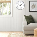 jomparis Small Wall Clock Black Wall Clocks Silent Non-Ticking - Image 3