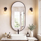 DUMOS 24" x 48" Oval Bathroom Mirror, Tempered Glass, Morden Vanity Mirror - Image 7
