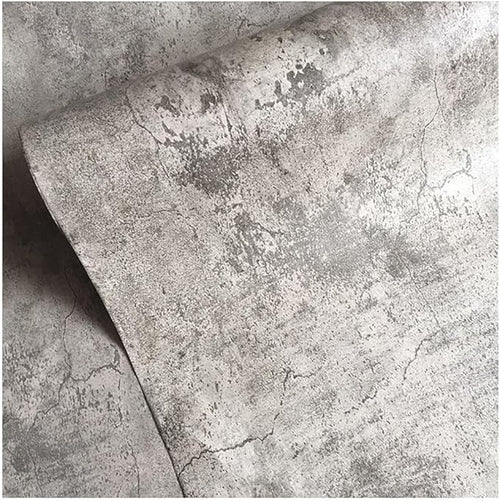 48"×354" Extra Wide Large Size Grey Concrete Wallpaper Peel and Stick - Image 2