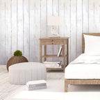 CiCiwind Peel and Stick Wallpaper Wood Contact Paper White Shiplap Wall Paper - Image 6