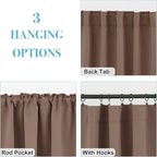RYB HOME Blackout Curtains for Living Room, Privacy Thermal Insulating Window - Image 2