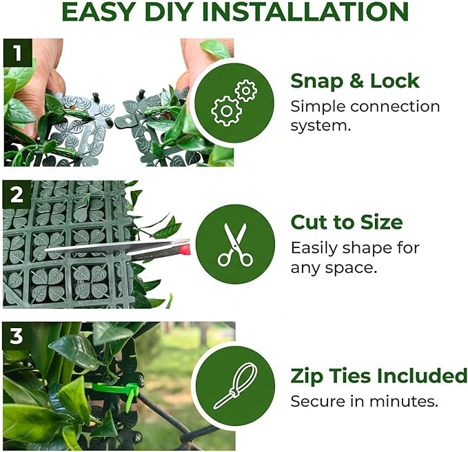 Artificial Grass Wall Backdrop Panels, Faux Boxwood Panels - Image 4