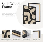 Framed Abstract Beige Black Wall Art - Image 4