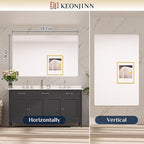 Keonjinn 55 x 36 Brushed Nickel Bathroom Mirrors - Image 8