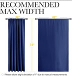 NICETOWN 2 Panels Blackout Curtains, Rod Pocket Window Curtains Room Darkning - Image 7