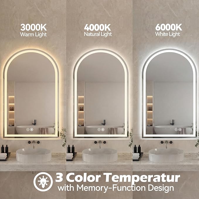 Sweetcrispy 24"×36" LED Bathroom Mirror - Image 5