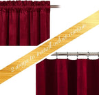 NICETOWN Red Velvet Curtains and Drapes 54 inches Long - Image 3