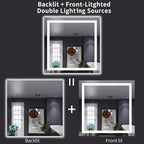 LOAAO 38"X38" LED Bathroom Mirror - Image 6