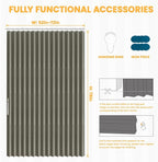AJAZZ 100% Blackout Accordion Doors Interior Closet Curtain Doorway Curtains - Image 2