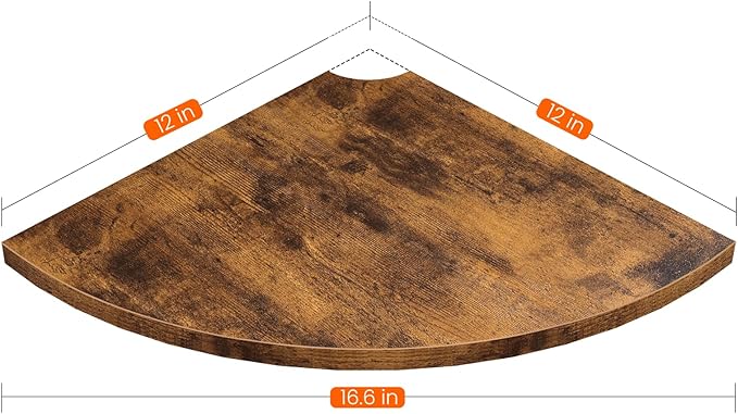 Homode Corner Shelf Wall Mount, 12 Inch Wood Floating Corner Shelves - Image 3