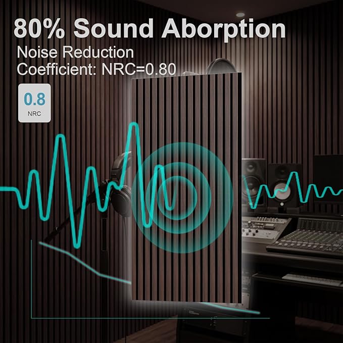 Wood Slat Acoustic Wall Panels-3D Fluted Sound Absorbing Panel - Image 5